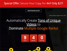Tablet Screenshot of massvideogenerator.com